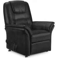 Julian Bowen Riva Black Faux Leather Rise and Recliner Chair