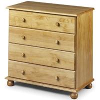 Julian Bowen Pickwick Pine Chest of Drawers - 4 Drawers