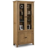 Julian Bowen Astoria Oak Glazed Display Cabinet