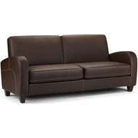 Julian Bowen Vivo Brown Faux Leather 3 Seater Sofa