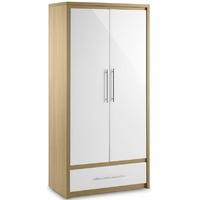 julian bowen stockholm white wardrobe combination 2 doors 1 drawer