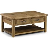 julian bowen aspen coffee table with 2 drawer