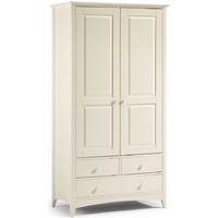 julian bowen cameo off white wardrobe combination 2 doors 3 drawers