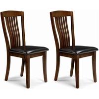 julian bowen canterbury mahogany dining chair pair