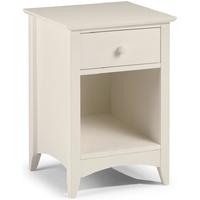 julian bowen cameo off white bedside cabinet 1 drawer