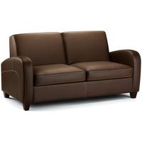 julian bowen vivo brown faux leather sofa bed fold out