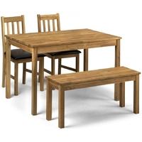 Julian Bowen Coxmoor Oak Rectangular Dining Set with 2 Chair and Bench