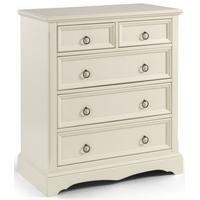 Julian Bowen La Rochelle White Chest of Drawer - 3 + 2 Drawer