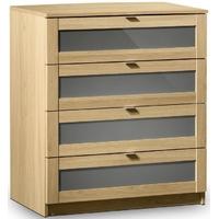 julian bowen strada light oak chest of drawer 4 drawers