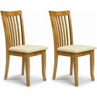 julian bowen newbury maple dining chair pair