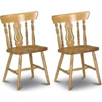 julian bowen yorkshire fiddleback dining chair pair