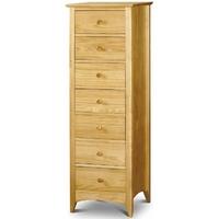 julian bowen kendal pine chest of drawer narrow 7 drawers