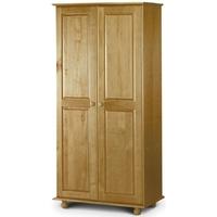 Julian Bowen Pickwick Pine Wardrobe - 2 Doors All Hanging