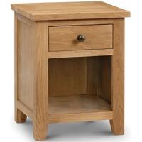 Julian Bowen Marlborough Oak Bedside Cabinet - 1 Drawer