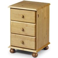 Julian Bowen Pickwick Pine Bedside Cabinet - 3 Drawers