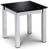 Julian Bowen Tempo Lamp Table - Black Glass