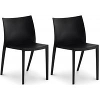 julian bowen fresco black indoor outdoor stacking dining chair pair