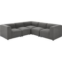 Juno 5 Seater Corner Sofa, Marl Grey