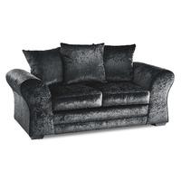 jupiter velvet 2 seater sofa black