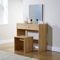 julia dressing table set in oak