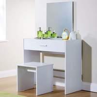 julia dressing table set in white