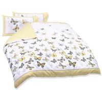 Just Contempo Butterfly Duvet Cover Set - Double, Yellow