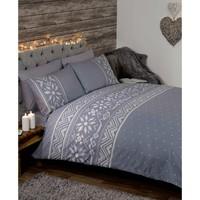 Just Contempo Nordic Duvet Cover Set, King, Grey