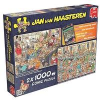 Jumbo Games Jan van Haasteren Happy Holidays Jigsaw Puzzles (2 x 1000-Piece)