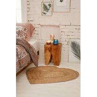 Jute Heart Rug, NEUTRAL