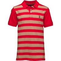 Junior Luke 9 Dream Printed Polo Marina Red/Lux Sand
