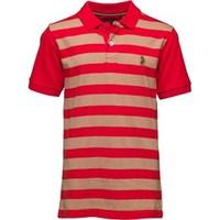Junior Luke 9 Dream Printed Polo Marina Red/Lux Sand