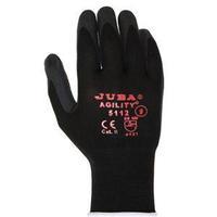 Juba Agility 5112 (Size 9 - Large) Nitrile Foam Coated Gloves with Agility Dots H/g (Black/Red)