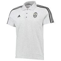 Juventus 3 Stripe Polo Grey