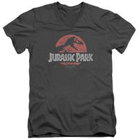 Jurassic Park - Faded Logo V-Neck
