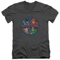 justice league four heroes v neck