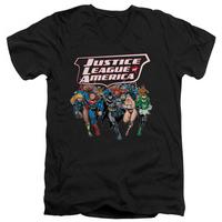 justice league charging justice v neck