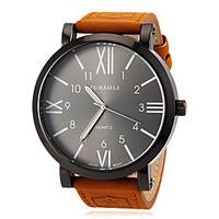 jubaoli mens watch military roman numeral big black dial casual watch  ...