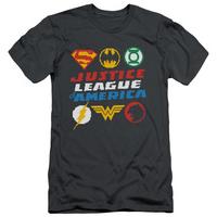 Justice League - Pixel Logos (slim fit)