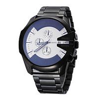 jubaoli mens sport watch quartz alloy band silver