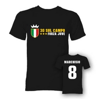 Juventus Marchisio 30 Sul Campo T-Shirt (Black)