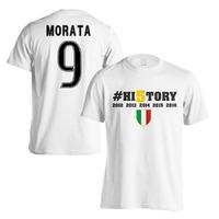 juventus history winners t shirt morata 9 white