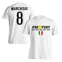 juventus history winners t shirt marchisio 8 white kids