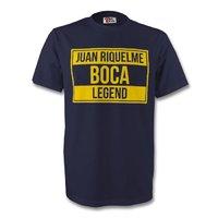 juan roman riquelme boca juniors legend tee navy kids