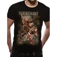 justice league deathstroke mens medium t shirt black