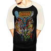 Justice League - Cover Men\'s Large T-Shirt - Black