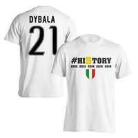 juventus history winners t shirt dybala 21 white