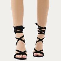 julia heels faux suede black