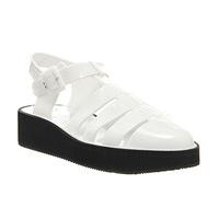 JuJu Phoebe Eva Wedge WHITE BLACK