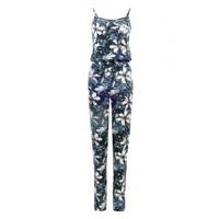 JUNGLE FLORAL JERSEY JUMPSUIT