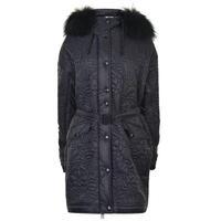 just cavalli fur collar tiger parka